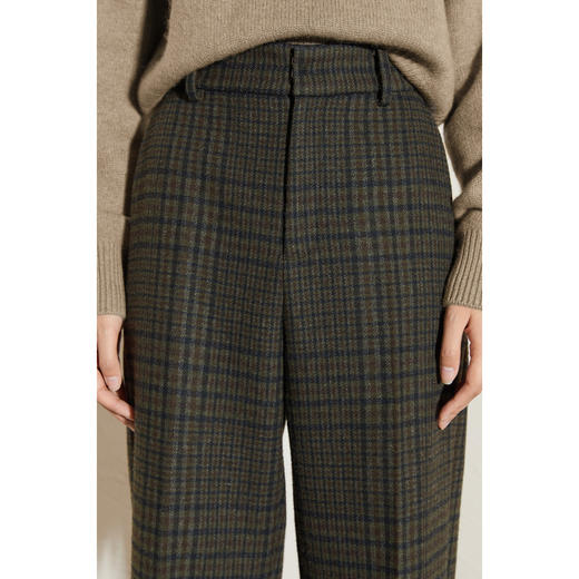 【商场同款】麦檬冬复古格纹高腰直筒裤5CA353161 商品图3