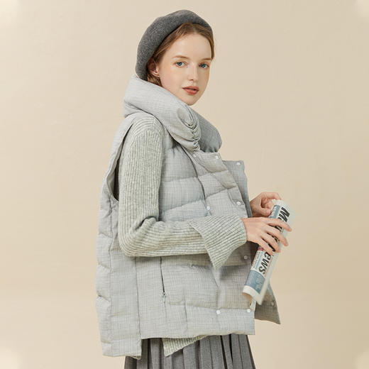 famecoco范可儿羽绒马甲背心女冬季外穿立领坎肩上衣外套F228CA007 商品图3