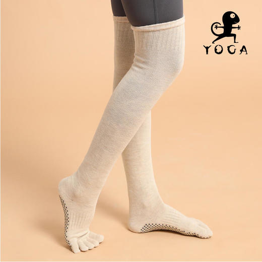 壁虎瑜伽【2110WZ115】显瘦过膝长筒五指瑜伽袜 商品图4