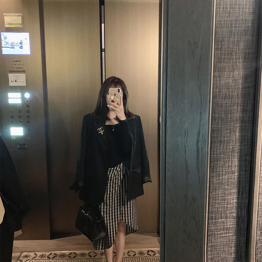 金蘑菇菇【海盐苏打 设计师半裙】格子控！日常不无聊设计感半裙 商品图3