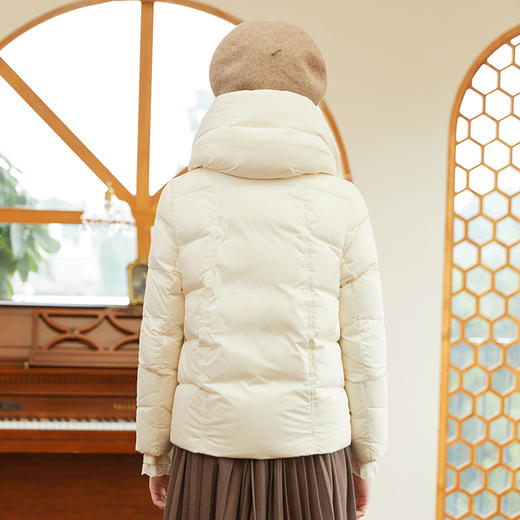 Famecoco范可儿羽绒服女短款立领小个子冬季纯色羽绒衣F228AJ007 商品图2