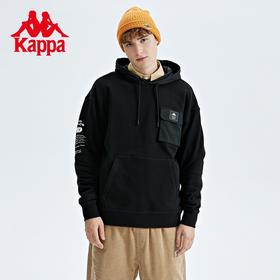 Kappa卡帕套头帽衫男秋运动卫衣休闲字母外套K0C52MT71