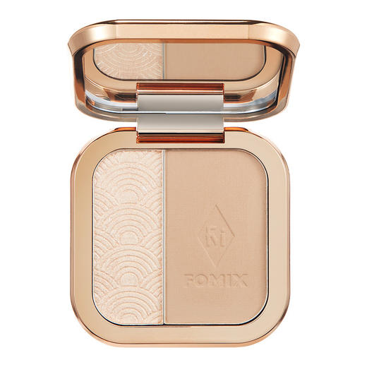 【送同款刷子】FOMIX双色高光修容一体盘提亮立体阴影侧影暗影鼻影修容粉 商品图4
