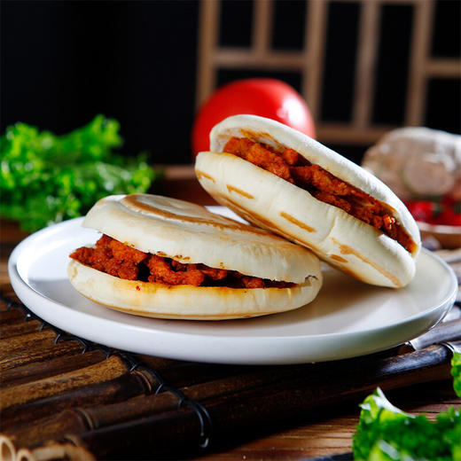 袁记肉夹馍 鸡肉肉夹馍 速食早餐食品 西安老字号特产 孜然鸡肉夹馍110g*5包 商品图3