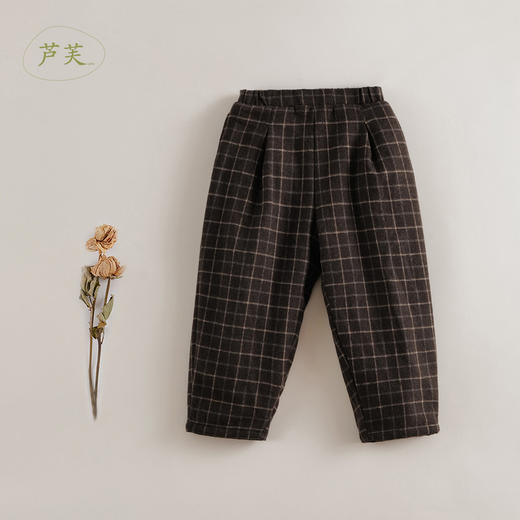 【马克珍妮 芦芙】新款秋装 女童法式格纹呢子萝卜裤221803 商品图2