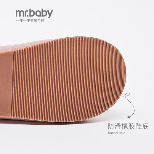 mrbaby童鞋女童单鞋2022年秋季新款公主鞋复古风丝绒休闲防滑皮鞋 商品图3