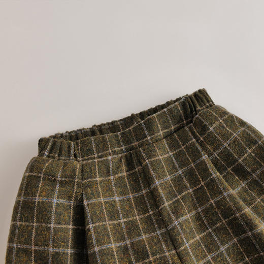 【马克珍妮 芦芙】新款秋装 女童法式格纹呢子萝卜裤221803 商品图3