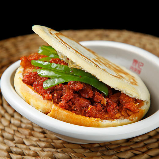 袁记肉夹馍 鸡肉肉夹馍 速食早餐食品 西安老字号特产 孜然鸡肉夹馍110g*5包 商品图2