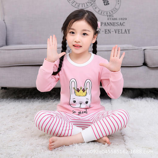 【儿童保暖舒适内衣套装】儿童秋衣秋裤套装纯棉中大童全棉男孩保暖内衣男童装女童睡衣 商品图6