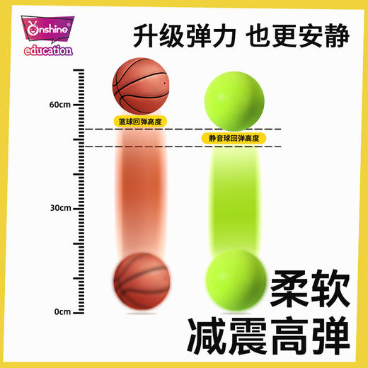 【弹跳无声静音球】onshine无限静音拍拍球 儿童室内训练皮球玩具  无声海绵篮球 商品图4