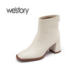 westory秋冬新款女靴短筒时尚靴低跟短靴81881 商品缩略图2