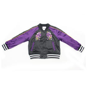 Converse匡威上衣秋冬款女童繁花刺绣夹克棒球外套73122WJ054