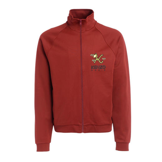 KENZO 高田贤三 男士棉质Tiger Tail K刺绣徽标运动夹克外套 枣红色 FC65 BL790 4IP 23 商品图0