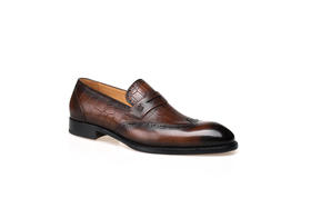 豪麟名鞋奥莱都彭男鞋牛皮革皮鞋E31231336咖啡色  原价5260元