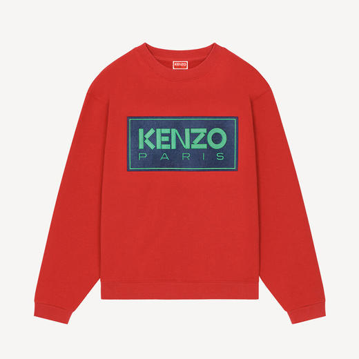 KENZO 高田贤三 男士棉质 KENZO Paris 徽标印花圆领长袖卫衣 红色 FC65 SW416 4ME 21 商品图0