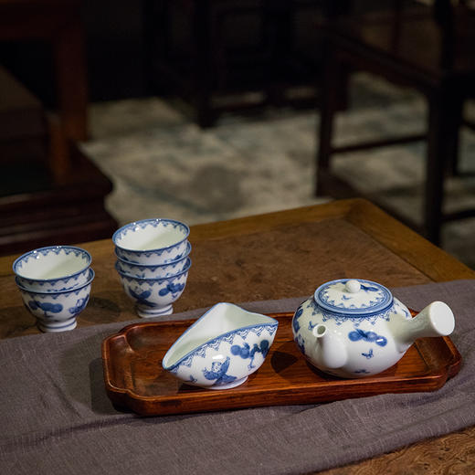 青花婴戏图茶具成套 商品图0
