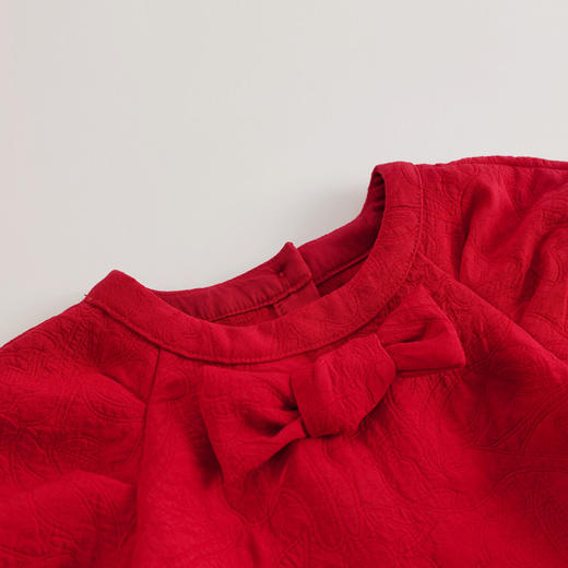 【马克珍妮 芦芙】秋装新款 女童蝴蝶结泡泡袖小衫221268 商品图3