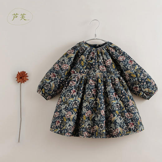 【马克珍妮 中国风】秋冬新款 纯棉灯芯绒加厚连衣裙221296 商品图0