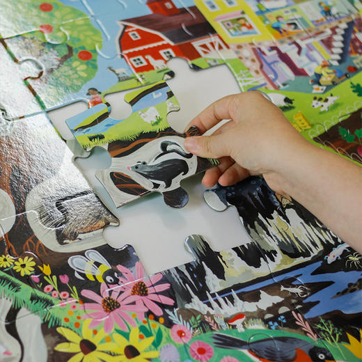 【代发 】美国eeBoo儿童玩具拼图观察专注力耐心主题20片/36片/48片/64片/100片儿童拼图 商品图4