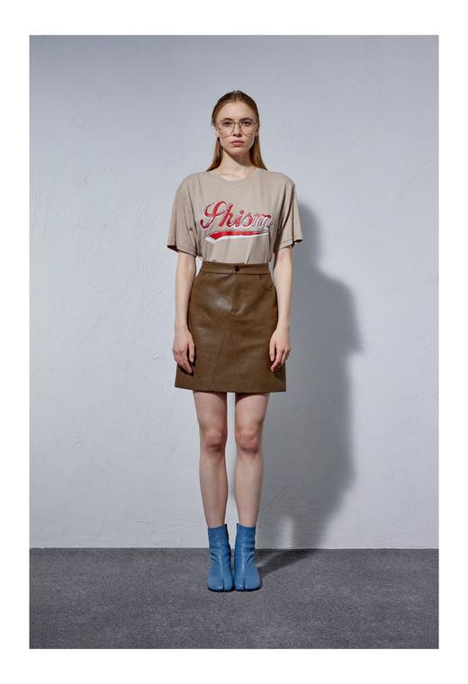 修身皮短裙 商品图0