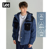 Lee商场同款101+22秋冬新品舒适拼接蓝男羽绒服LMT003619100-769 商品缩略图0