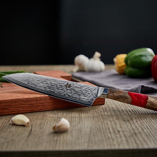 拓 灵珑系列三德刀西式小菜刀37层大马士革不锈钢家用切片刀 商品图1