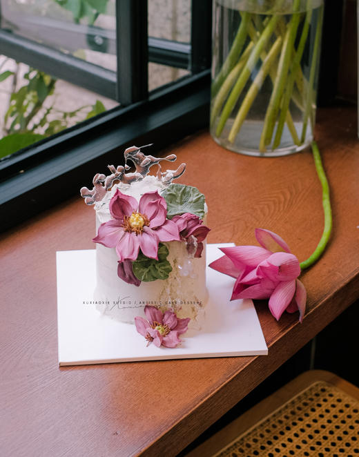 「反方向的荷」入秋即凋零的荷又在蛋糕上绽放！ 商品图2