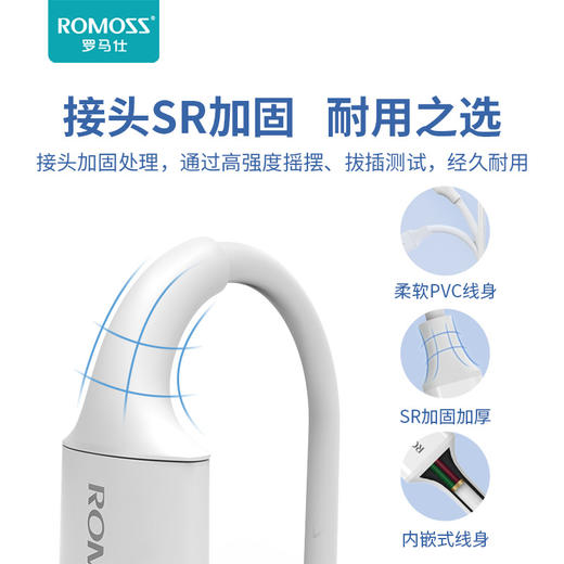 「一线三充！罗马仕三合一数据线」充电线适用苹果安卓手机一拖三充电线数码配件 商品图3