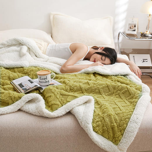 新款奶肤绒被套盖毯 商品图6