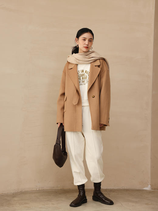 HeyDress复古卫衣女秋季新款圆领宽松休闲字母印花套头运动上衣 商品图4