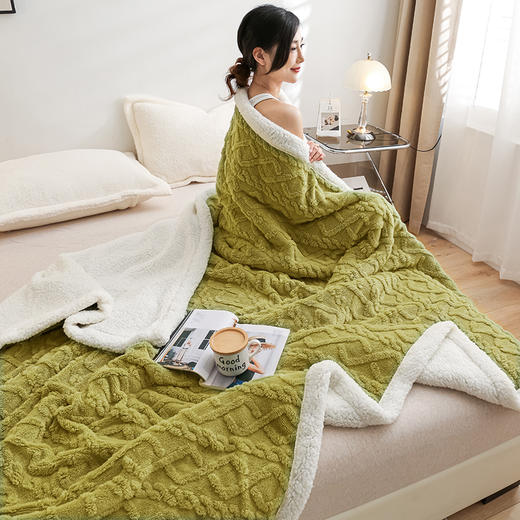 新款奶肤绒被套盖毯 商品图4