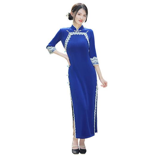 复古改良中国风花边旗袍GSJ-3109 商品图4