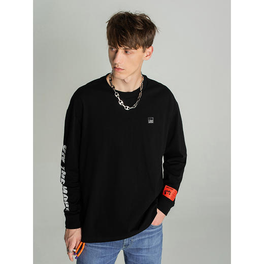 Lee商场同款22秋冬新品舒适版型多色男长袖T恤圆领潮LMT0036536VJ 商品图1