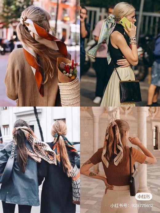 【限时折扣】真丝百搭简约方巾  68*68cm 商品图1