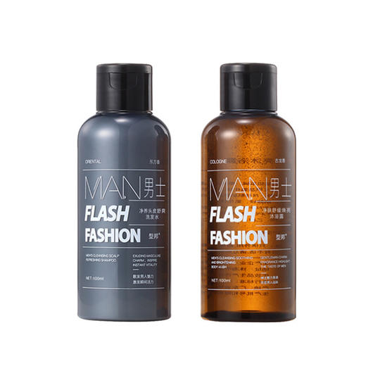 【第二件减10元！送同款旅行套装100mL=洗发水+沐浴露】型邦 男士东方淡香洗发水温和多效洁净清凉舒爽 沐浴洗护套装 商品图5