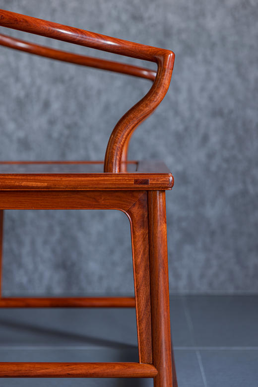 红桥红  家具严选  缅甸花梨（大果紫檀）【颐和园 高扶手南官帽椅】 商品图9