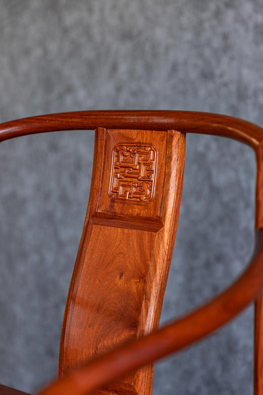 红桥红  家具严选  缅甸花梨（大果紫檀）【颐和园 高扶手南官帽椅】 商品图8