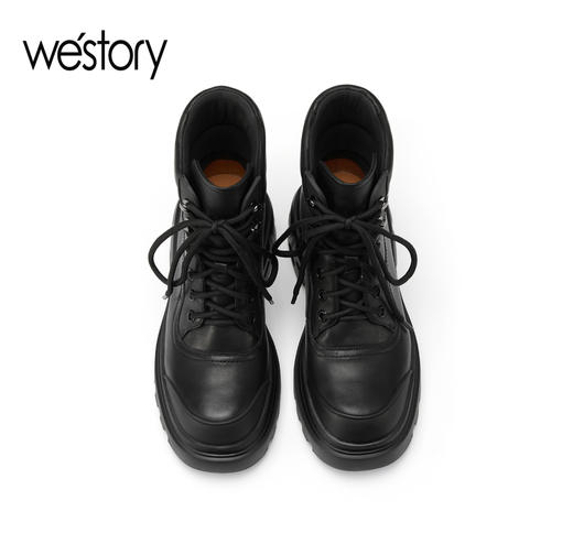 westory22秋冬新款潮酷工装靴马丁靴街头女户外皮靴82211 商品图2