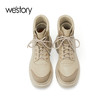 westory22秋冬新款潮酷工装靴马丁靴街头女户外皮靴82211 商品缩略图4
