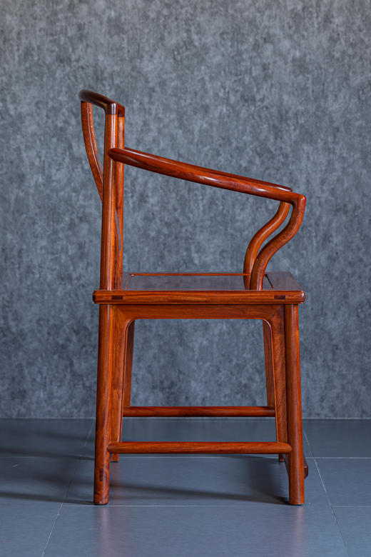 红桥红  家具严选  缅甸花梨（大果紫檀）【颐和园 高扶手南官帽椅】 商品图10