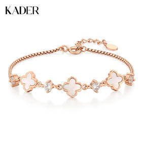 卡蒂罗KADER四叶草纯银手链S925女生夏ins小众设计2022年新款七夕礼物送女友