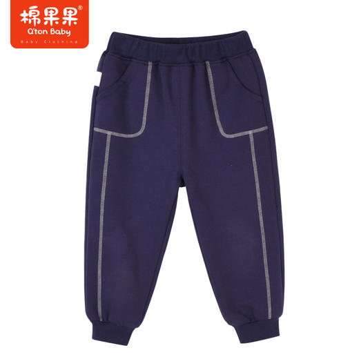 商场同款棉果果冬季男童休闲运动加绒针织长裤百搭M412200422726 商品图0