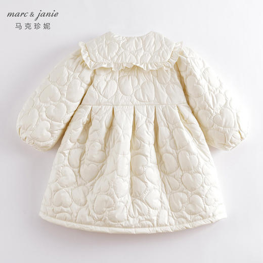 马克珍妮秋冬新款 女童花边大翻领夹棉外套 儿童棉服221588 商品图3