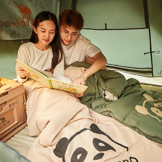 【熊猫联名款】骆驼户外露营睡袋大人可拼接成人保暖防风加厚防寒  1J32265426_1J32265426A 商品图4