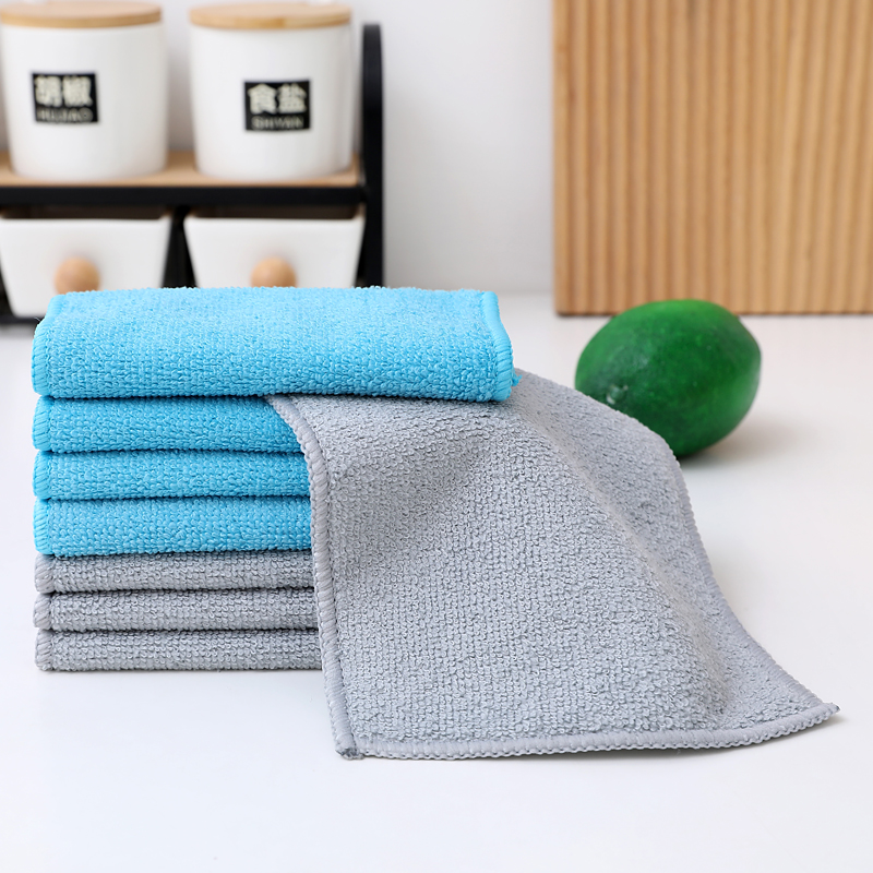 双效清洁抹布洗碗巾（8条装），竹纤维+超细纤维