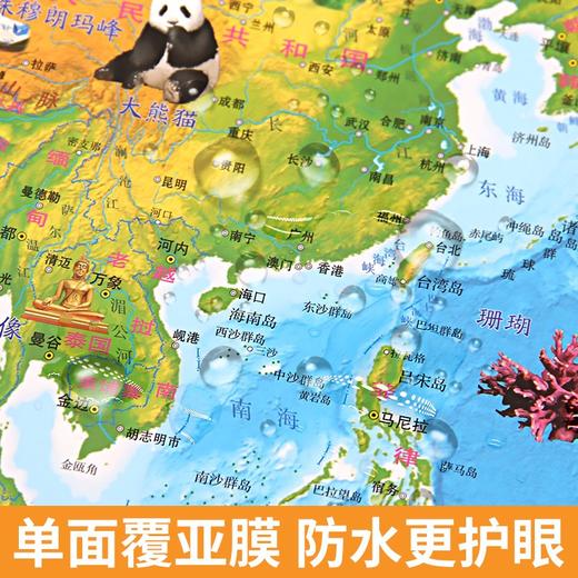 (仓发) 儿童版中国地图+世界地图共2张 培养孩子的世界格局观探索世界的地理启蒙趣味科普百科 小学生适用/成都地图出版社/9787530673935 商品图3
