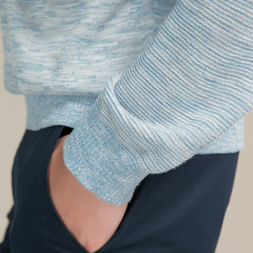 callisto蓝色粘纤混纺针织衫 SOKNW002BL 商品图3