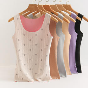 WJ-bx-3 秋冬季纯色圆领修身无痕保暖女士阳离子发热紧身打底内衣小背心