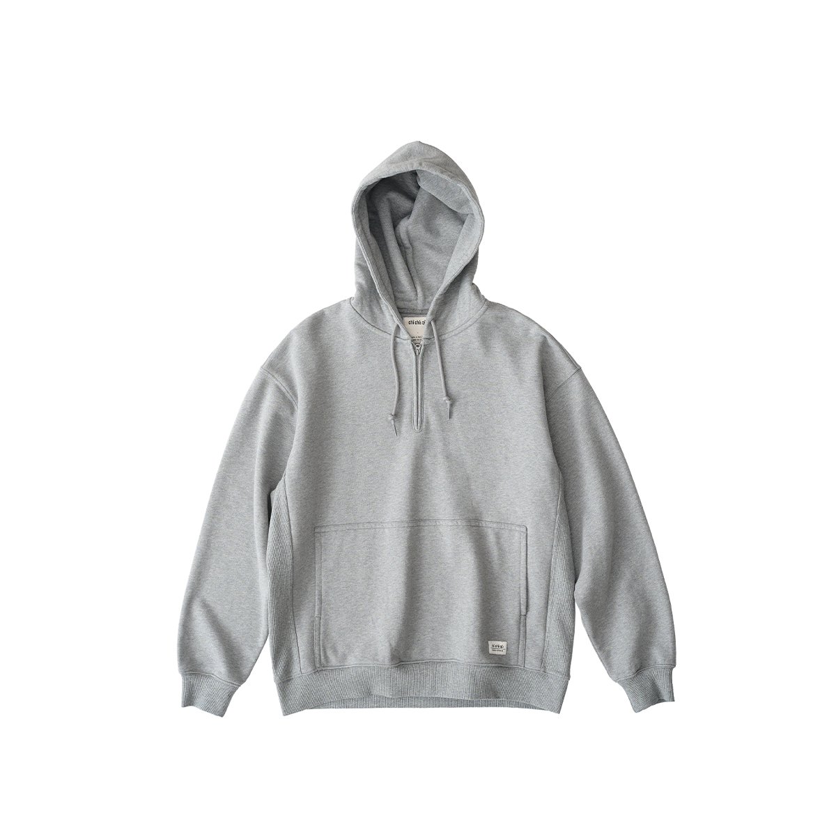 吃茶去chichaqu百搭经典半拉链套头带帽卫衣