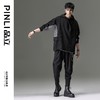 PINLI品立裁魂拼接撞色连帽卫衣秋季新款男提花针织休闲上衣BC243109109 商品缩略图1